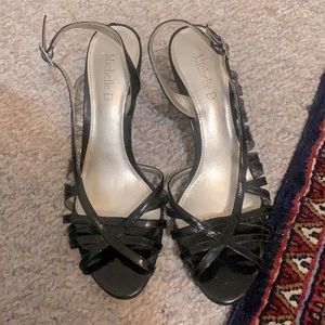 Black Michelle D Peep Toe heels